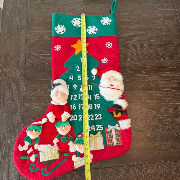 Oversized Stocking Advent Calendar Christmas Felt Santa &‎ Mrs. Claus - Picture 6 of 6